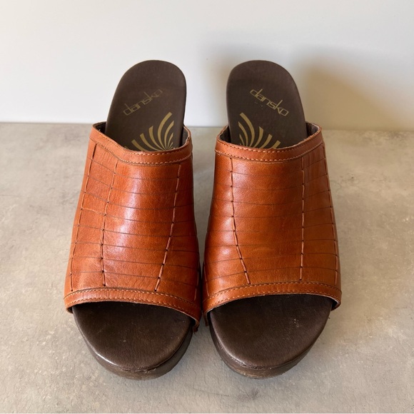 Dansko Randi wooden chunky heel slip on Mules - Picture 5 of 11